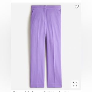 J. Crew Kate straight leg pants bi-stretch cotton BF401 Purple 20